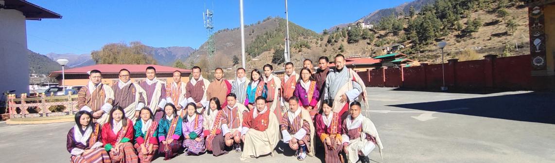 Mr. Chimi Rinzin of Chundu Armed Force Public School under Haa Dzongkhag superannuates on 1 st December 2021 as a Sr. Teacher after serving for 34 years of dedicated service. Dasho Dzongdag on Behalf of the Royal Government of Bhutan, Haa Dzongkhag thank Mr. Chimi Rinzin for his commitment and contribution made to the Royal Government of Bhutan and awarded the certificate of appreciation and Life Time Medal in recognition of his significant contribution during his 34 years of dedicated service to the Tsa-Wa